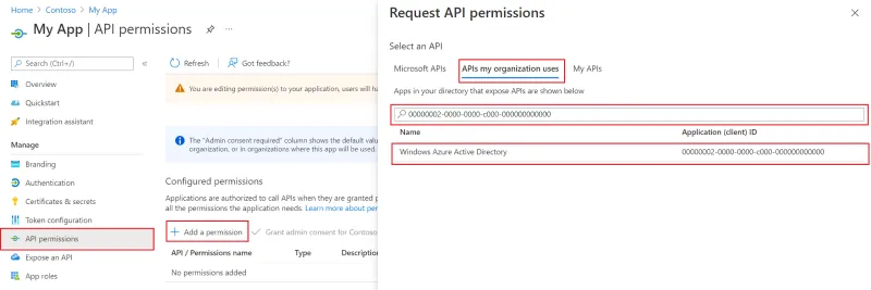 application settings